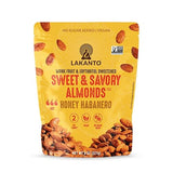 Lakanto Sweet and Savory Honey Habanero Almonds - On the Go Snack, Chile Powder Seasoning, Bold & Spicy, Gluten Free, Protein, Crunchy Roasted, Monk
