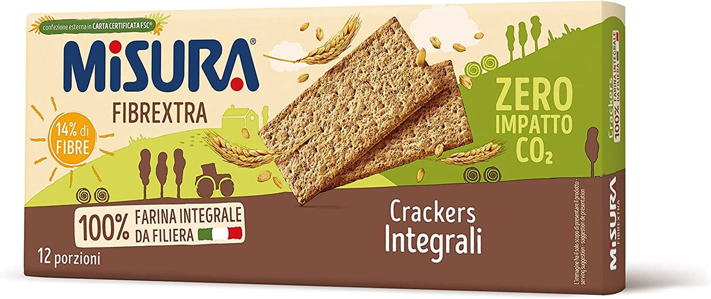 Misura Fibrextra Whole Wheat Crackers 385g (Pack of 6)
