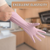 ZUIMER Dishwashing Rubber Gloves Reusable Kitchen Gloves 2Pairs Cleaning Gloves for Washing Dishes Long-lasting&Non-Slip (Light Blue&Light Green, M)