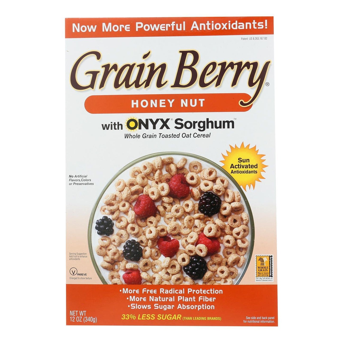 Grain Berry Whole Grain HONEY NUT Toasted Oats Cereal, with Antioxidants, 12 oz box (3 Pack), by Silver Palate3