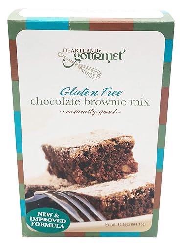 Heartland Gourmet Gluten Free Chocolate Brownie Mix - Chewy and Moist - Certified Gluten Free - All Purpose - Safe for Celiac Diet - Made in Nebraska - Pack of 1