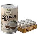 True Organic Unsweetened Coconut Milk 13.5 Fl oz - No Guar Gum, Gluten-Free, Vegan and Kosher - 18% Coconut Milk Fat (12-Pack)