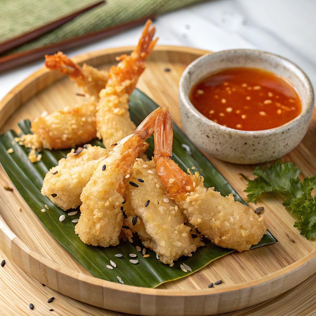 SeaPak Shrimp Tempura with Oven Crispy Breading, Sweet and Spicy Orange Sauce, Cooked Frozen Shrimp, 8.2 oz