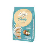 Gastone Lago Party Coconut Wafers, 8.82 oz - Italian Wafer Cookies with Coconut Flavored Cream Filling, Non-GMO Verified, Authentic Taste of Italy