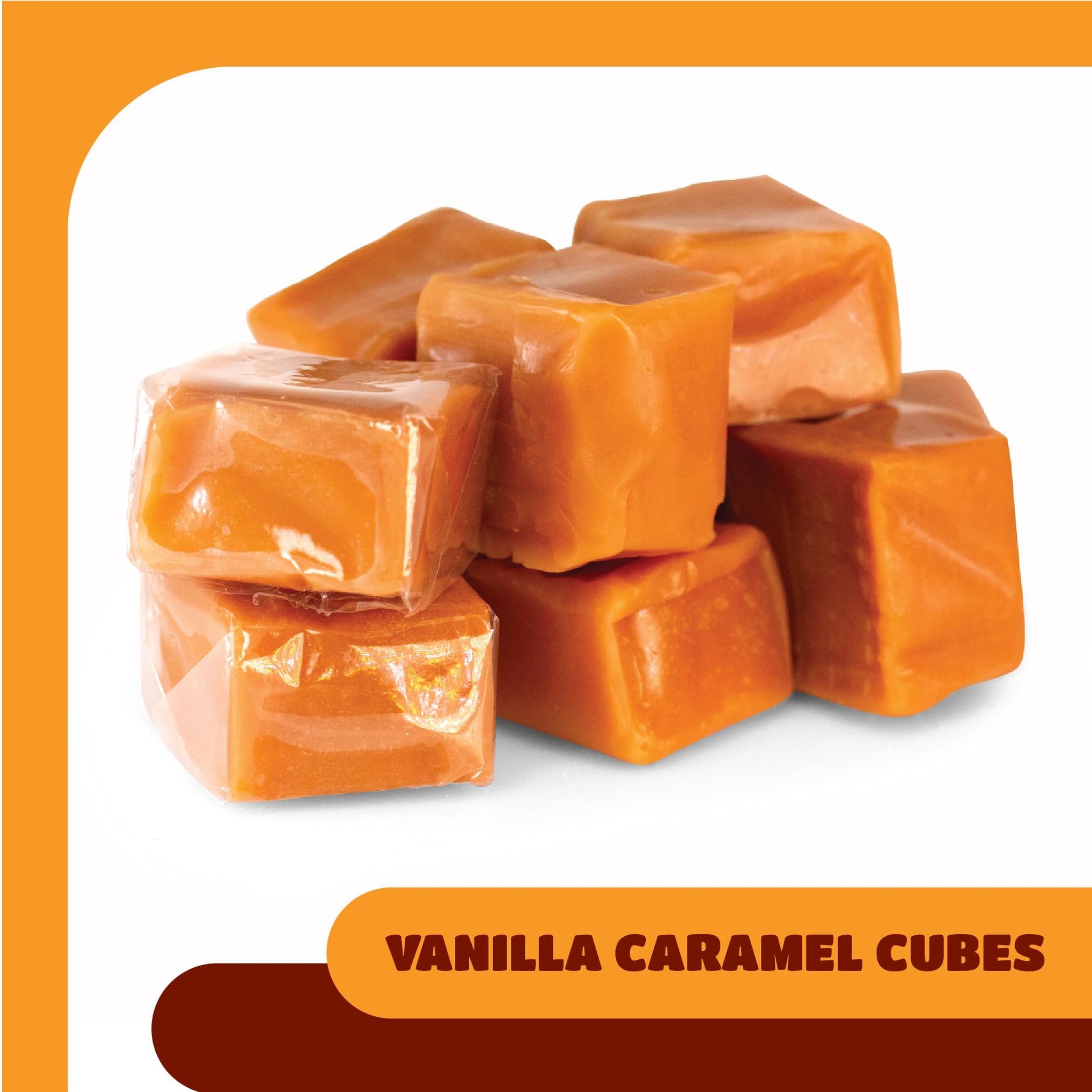 Caramel Cubes Candy - 2 Pound Pack (150 Count) - Individually Wrapped Caramels for Parties, Candy Bowls, Baking, and Gift Bags - Classic Squares