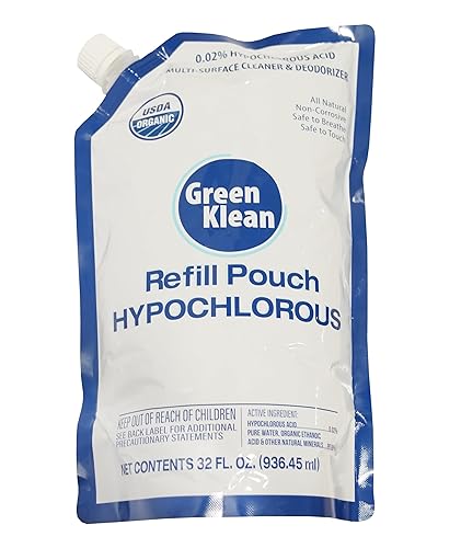 Green Klean Hypochlorous Hypochlorous Acid Spray For Home 32oz Hypochlorous Acid Cleaner - Safe for Kids & Pets - Multi-Purpose Hypochlorous Acid