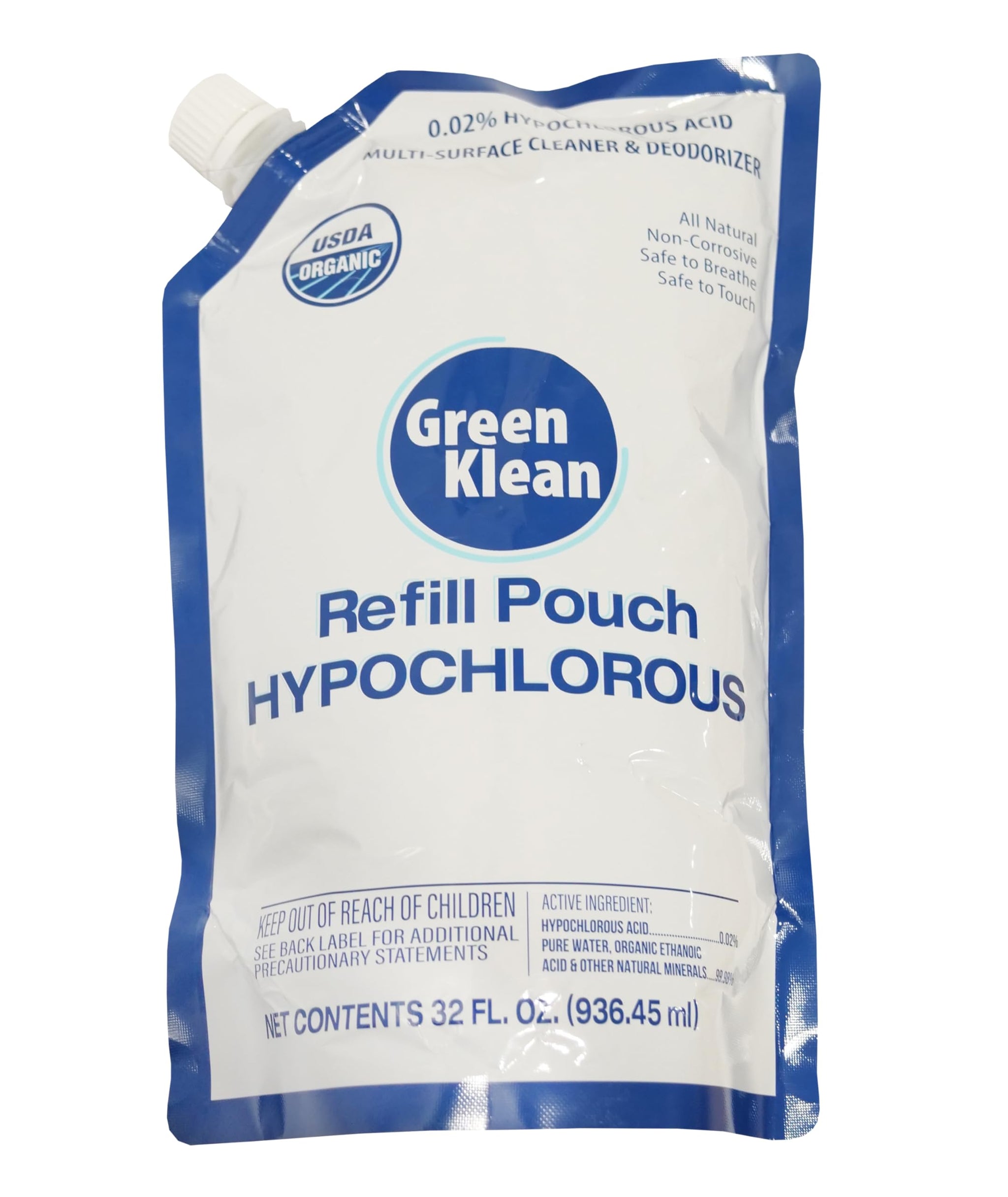 Green Klean Hypochlorous Hypochlorous Acid Spray For Home 32oz Hypochlorous Acid Cleaner - Safe for Kids & Pets - Multi-Purpose Hypochlorous Acid