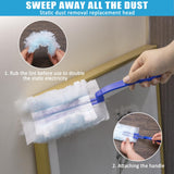 HLWDFLZ Microfiber Duster Kit 36pcs with 30 to 100 in Extension Pole and Ceiling Fan Cleaner Duster, Washable and Bendable Feather Duster for Cleaning