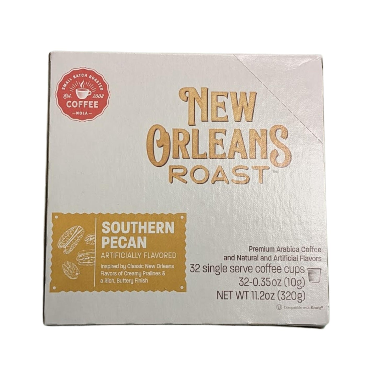 New Orleans Roast Southern Pecan Single Serve Cups (32 Count) - Try Our Most Popular Flavors that Customers Can Not Get Enough Of - Each Single Serve