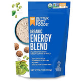 BetterBody Foods Organic Energy Blend, Plant-Based Protein Blend made with Naturally Energizing Green Coffee Extract and Maca, Gluten-free, Non-GMO