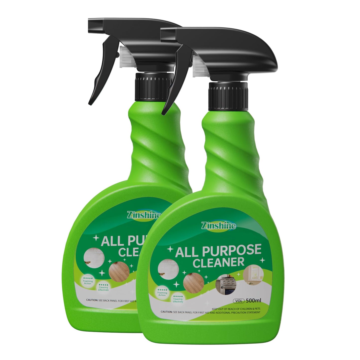 Zinshine All-Purpose Cleaner 17 Fl oz (Case of 2) Cleans Almost Any Surface