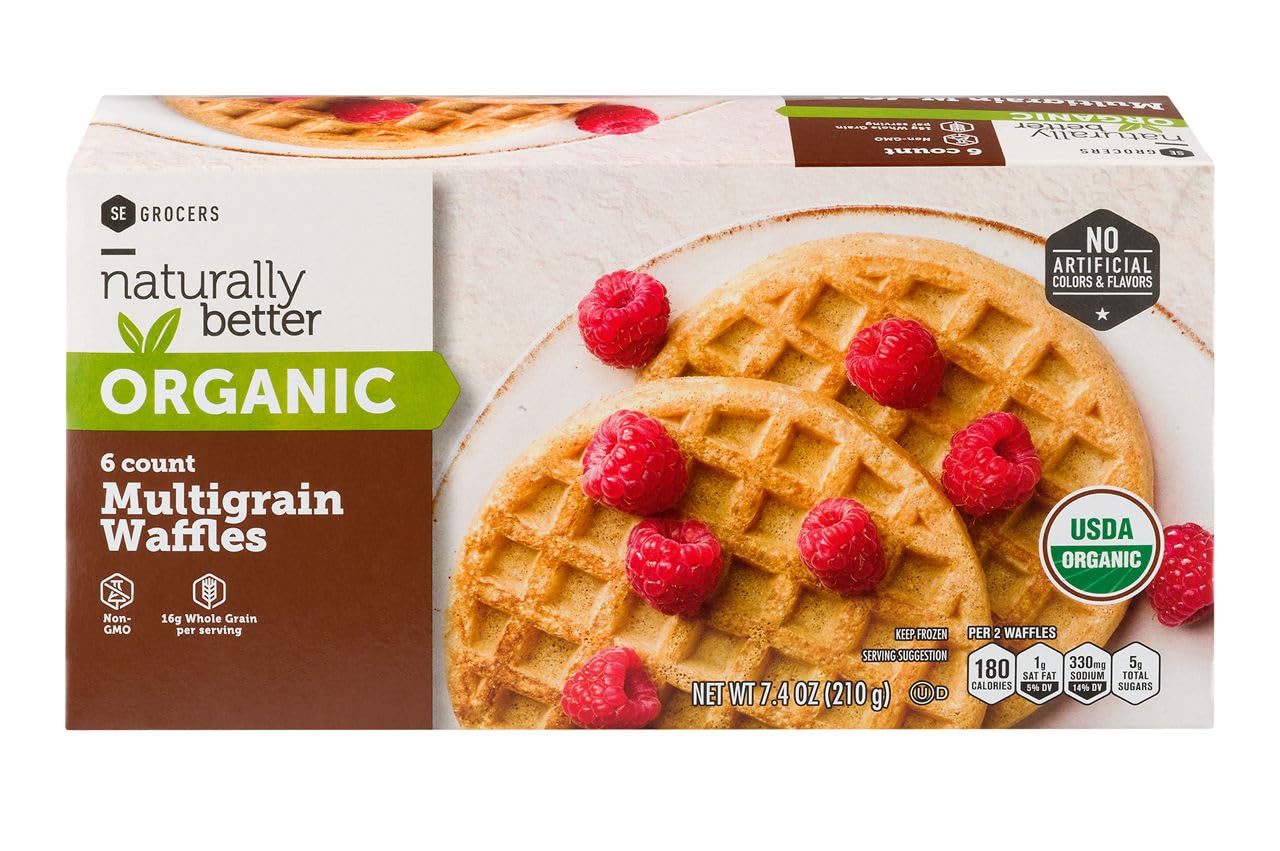 Naturally Better, Organic Multigrain Waffles, 7.4 Ounce
