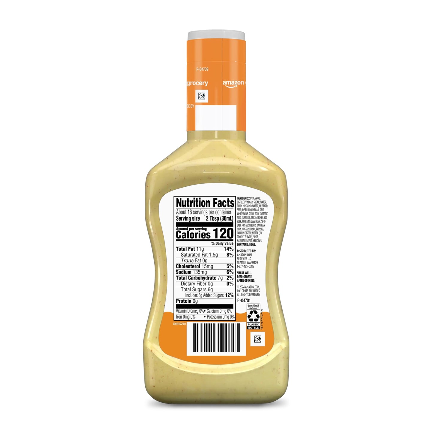 Amazon Grocery, Honey Mustard Dressing, 16 Fl Oz