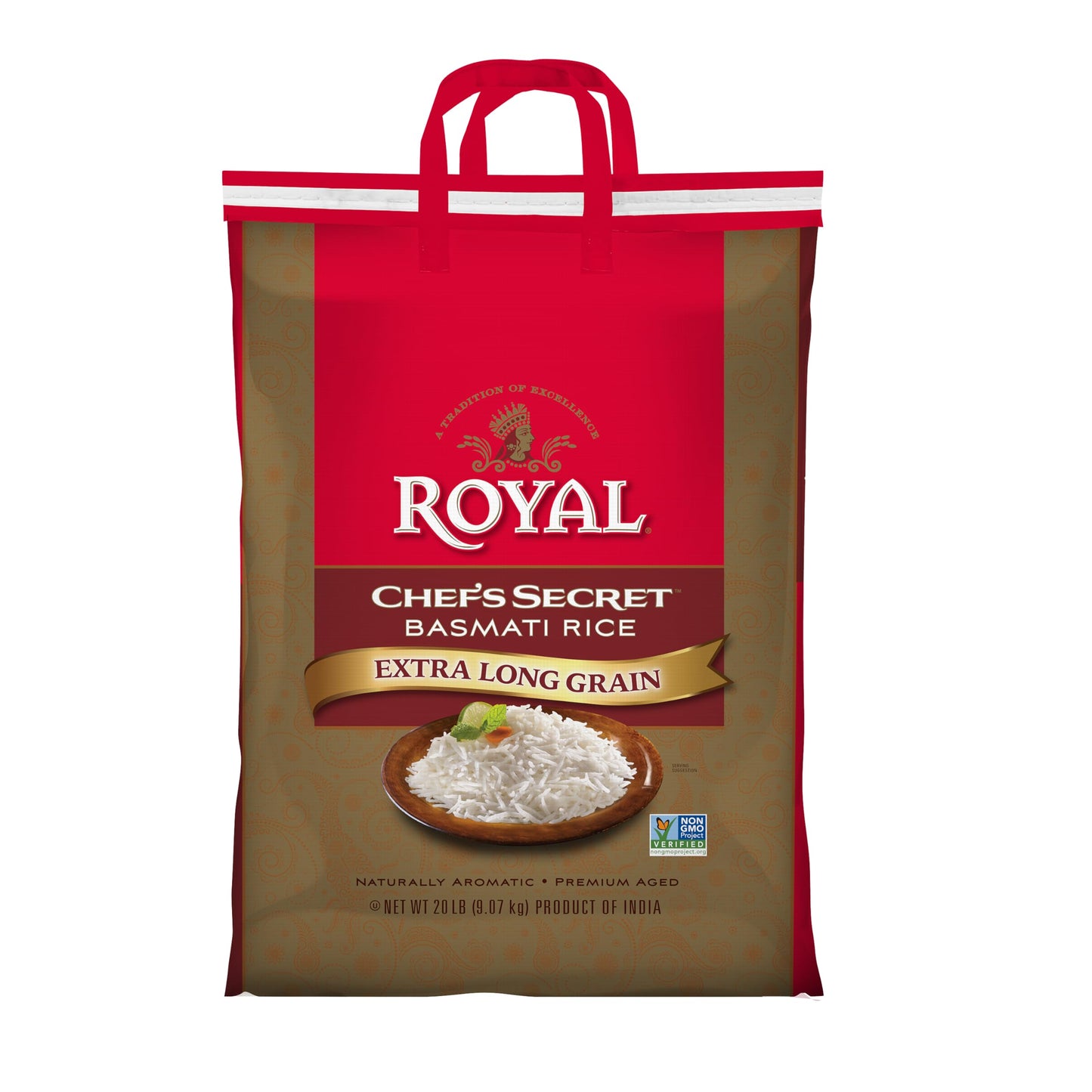 Royal Chef's Secret Extra Long Grain Basmati Rice, 40 Pound
