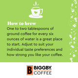 BIGGBY Brown Sugar Boubon Flavored Ground Coffee, 12oz Bag, Medium Roast
