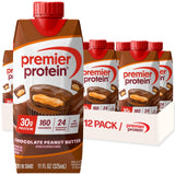Premier Protein Shake, Chocolate Peanut Butter, 30g Protein, No Added Sugar, 24 Vitamins & Minerals to Support Immune Health, 11 fl oz, 12 Pack