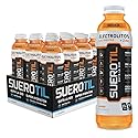 Suerotil Sugar-Free Full Hydration Beverage, Orange, 21oz - 12 Bottle Case - Electrolytes & Zinc