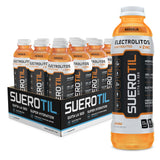 Suerotil Sugar-Free Full Hydration Beverage, Orange, 21oz - 12 Bottle Case - Electrolytes & Zinc