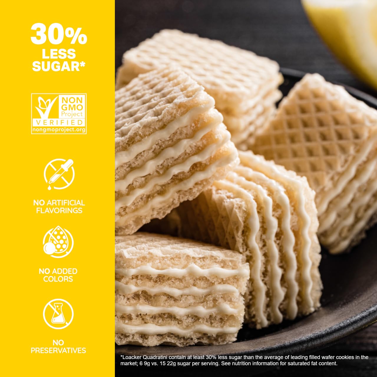Loacker Quadratini Lemon Wafers, 8.83 oz