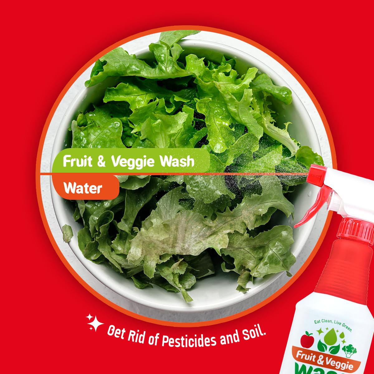 Dr. Robaina Fruit & Veggie Wash - Produce Cleaner Spray 32 fl oz | Removes Waxes & Harmful Residue | No Aftertaste | Baby-Safe Plant-Based Formula |