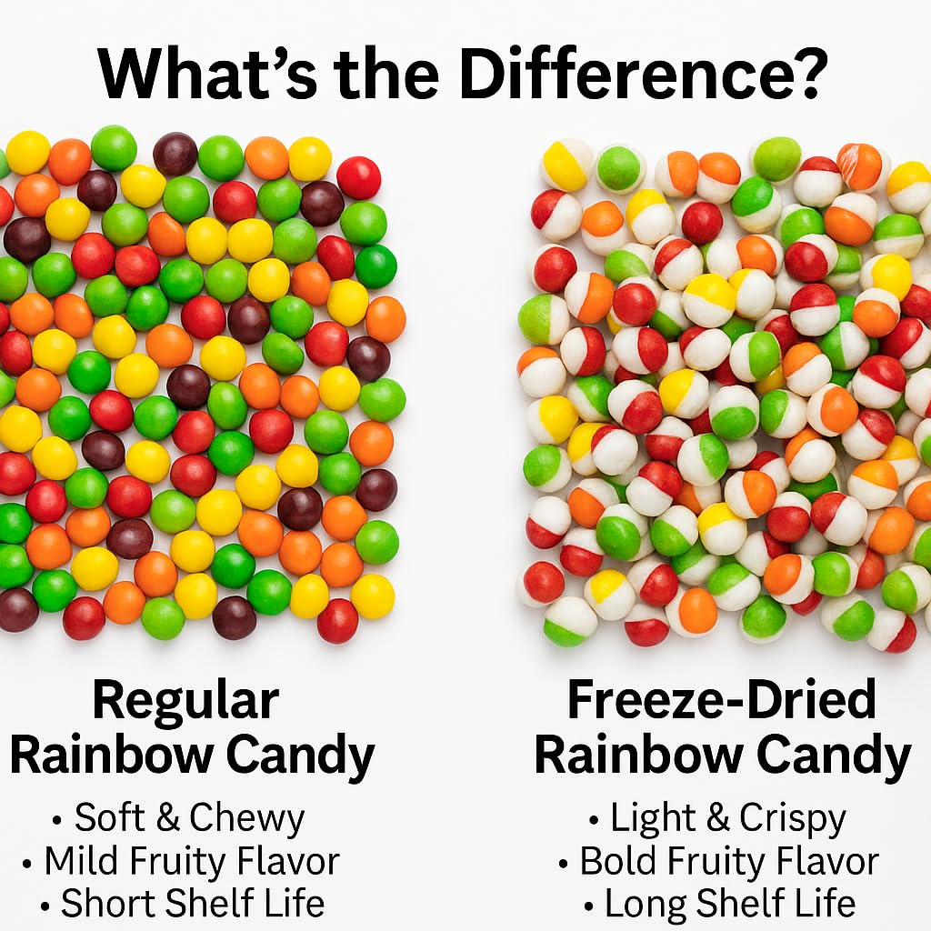 EshopX Freeze Dried Candy - Premium Freeze Dried Crunchy Candy With an Enhanced Flavor (10 oz, Original Rainbow) - Perfect for Gifting & Snacking