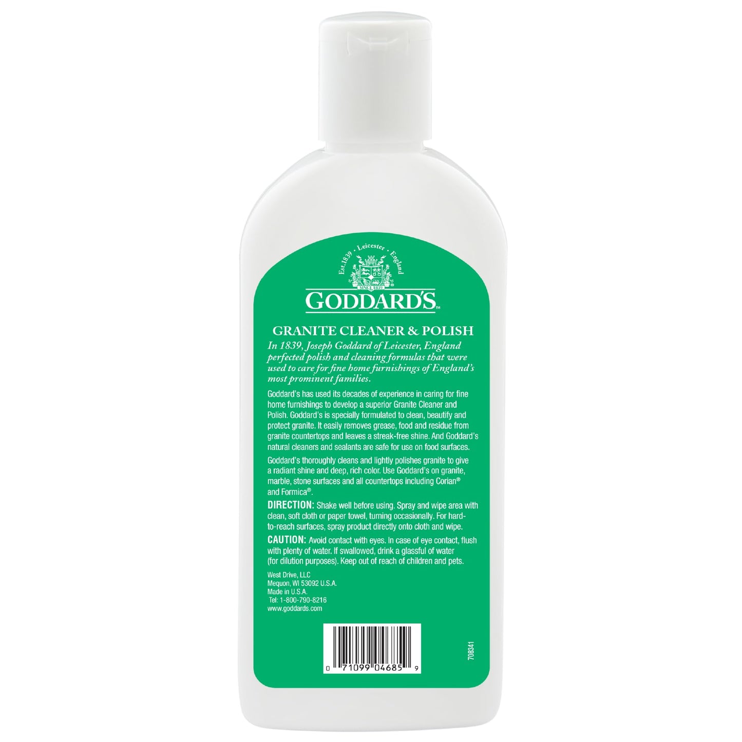 Goddard's Granite & Marble Polish - Clean and Shine Countertops, Tile, and Stone with Carnauba Wax - Water Stain Protection, 8oz