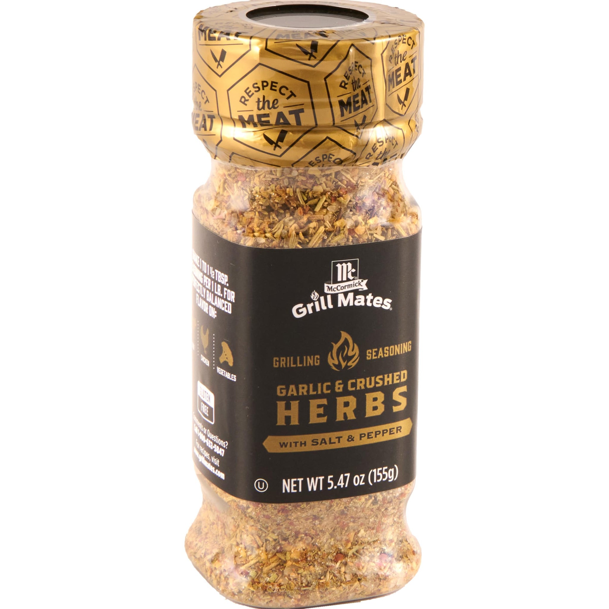 McCormick Grill Mates Garlic & Crushed Herbs Grilling Seasoning, 5.47 oz