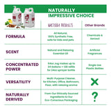 Naeterra Aromatherapy Cleaning Concentrate - 1 Gallon | Multi-Surface Cleaner | Includes Microfiber Towel & 10ML Essential Oil Blend with Clove