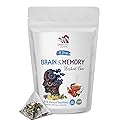 brain boost green tea - BRAIN AND MEMORY TEA HERBAL 14 days, non gmo, gluten free, with ginger, cinnamon, ashwagandha - ginger tea herbal, 1 Bag
