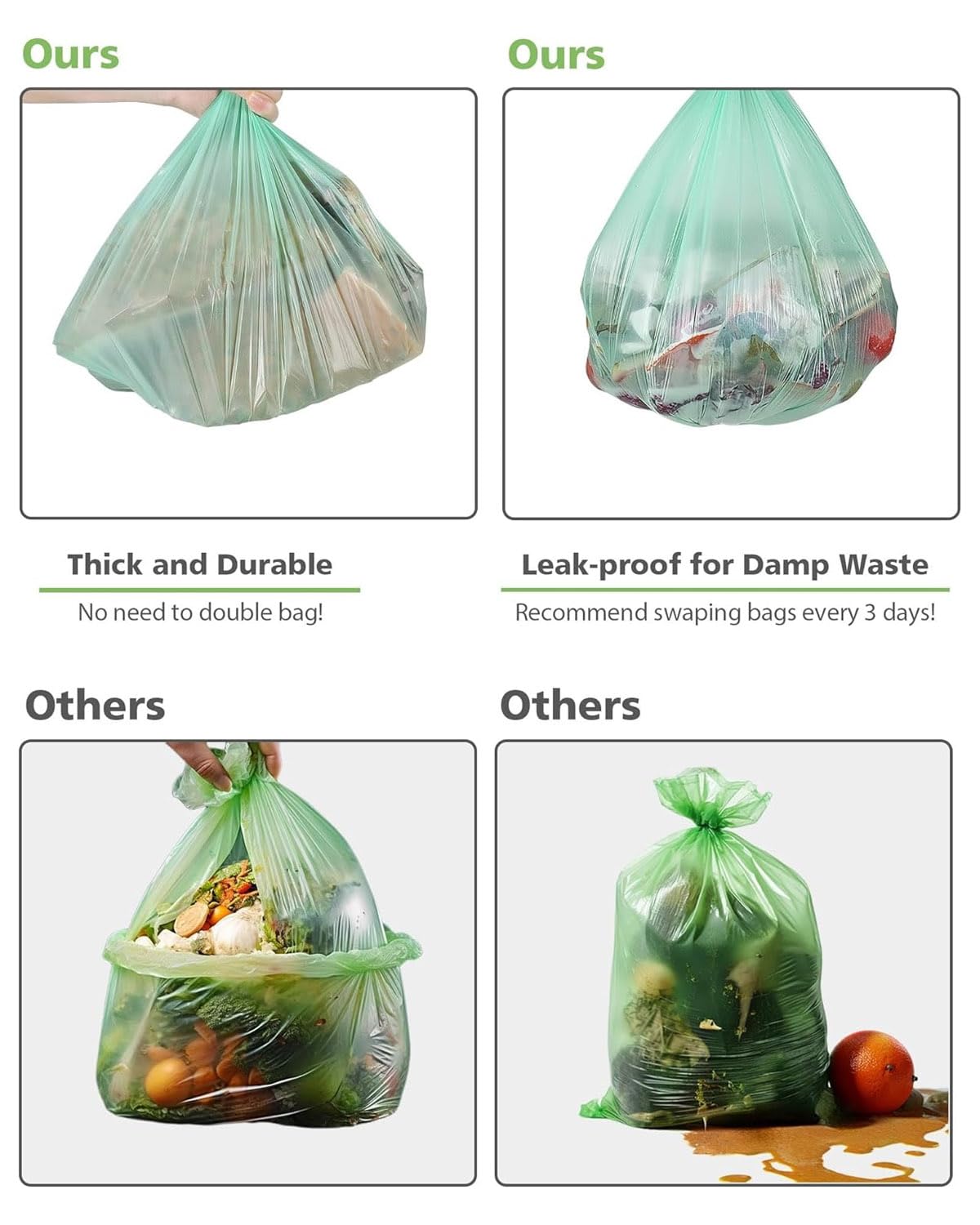 75 Counts AYOTEE Mini Garbage Bags, 1.2 Gallon Small Compostable Trash Bags, Small Garbage Bags for home, Fit 4.5 or 5 Liter Bathroom Wastebasket Can