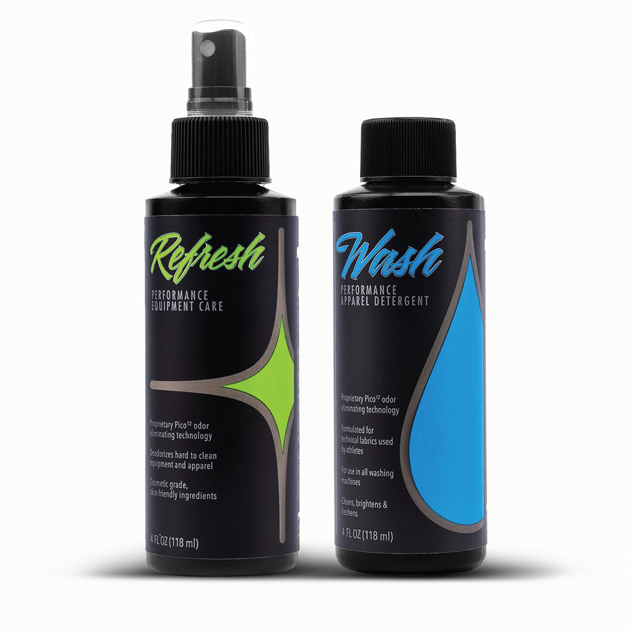 Molecule Athlete Kit | Performance Apparel Care | 4 Ounce Wash & Refresh | Cleans & Deodorizes Racing Suits & Technical Fabrics | 4 Ounces (1 Kit)