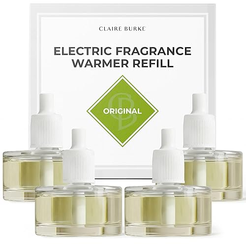 Claire Burke Plug in Scented Oil 4 Refills for Home and Bathroom, Original Scent, Pack of 2, 1.42 Oz