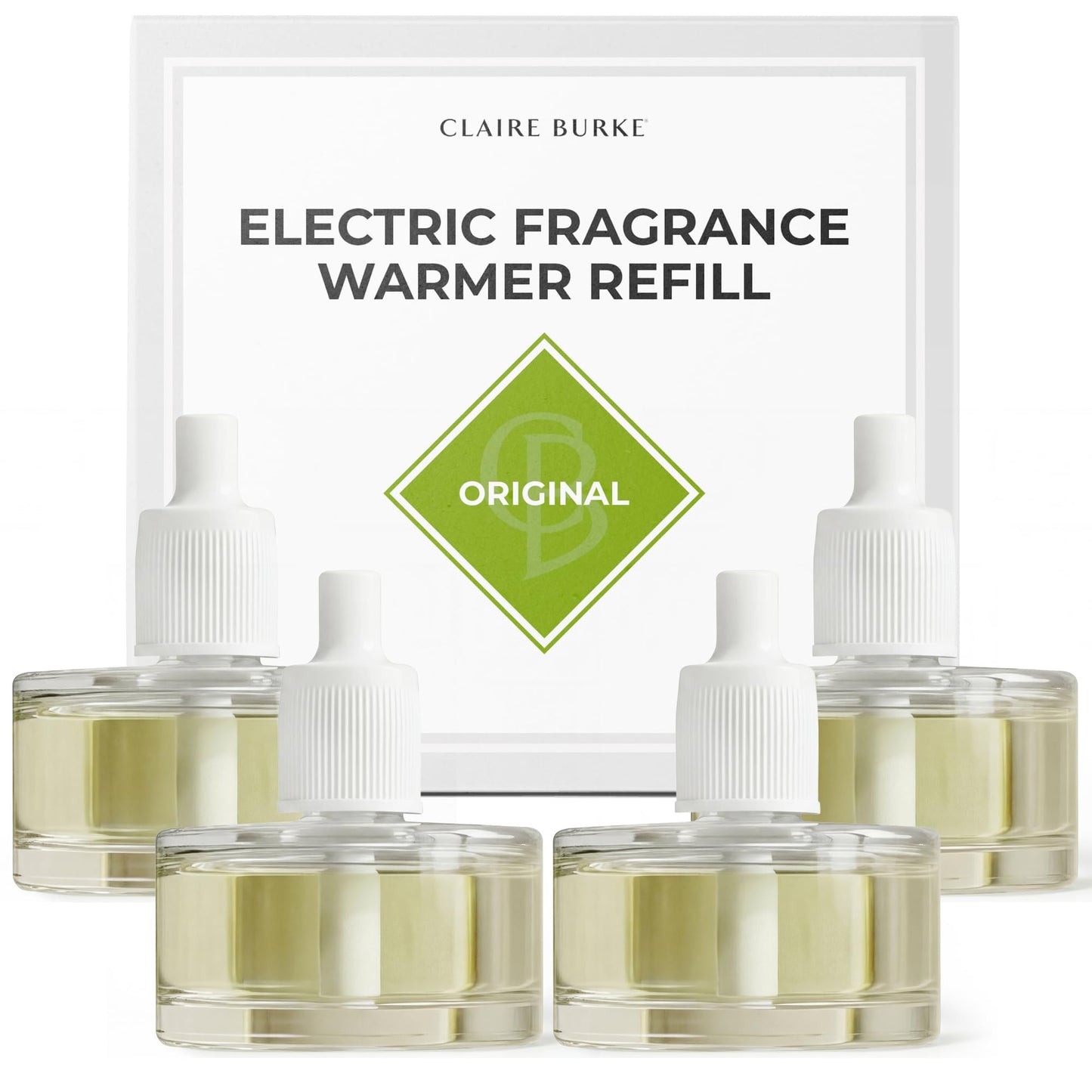 Claire Burke Plug in Scented Oil 4 Refills for Home and Bathroom, Original Scent, Pack of 2, 1.42 Oz