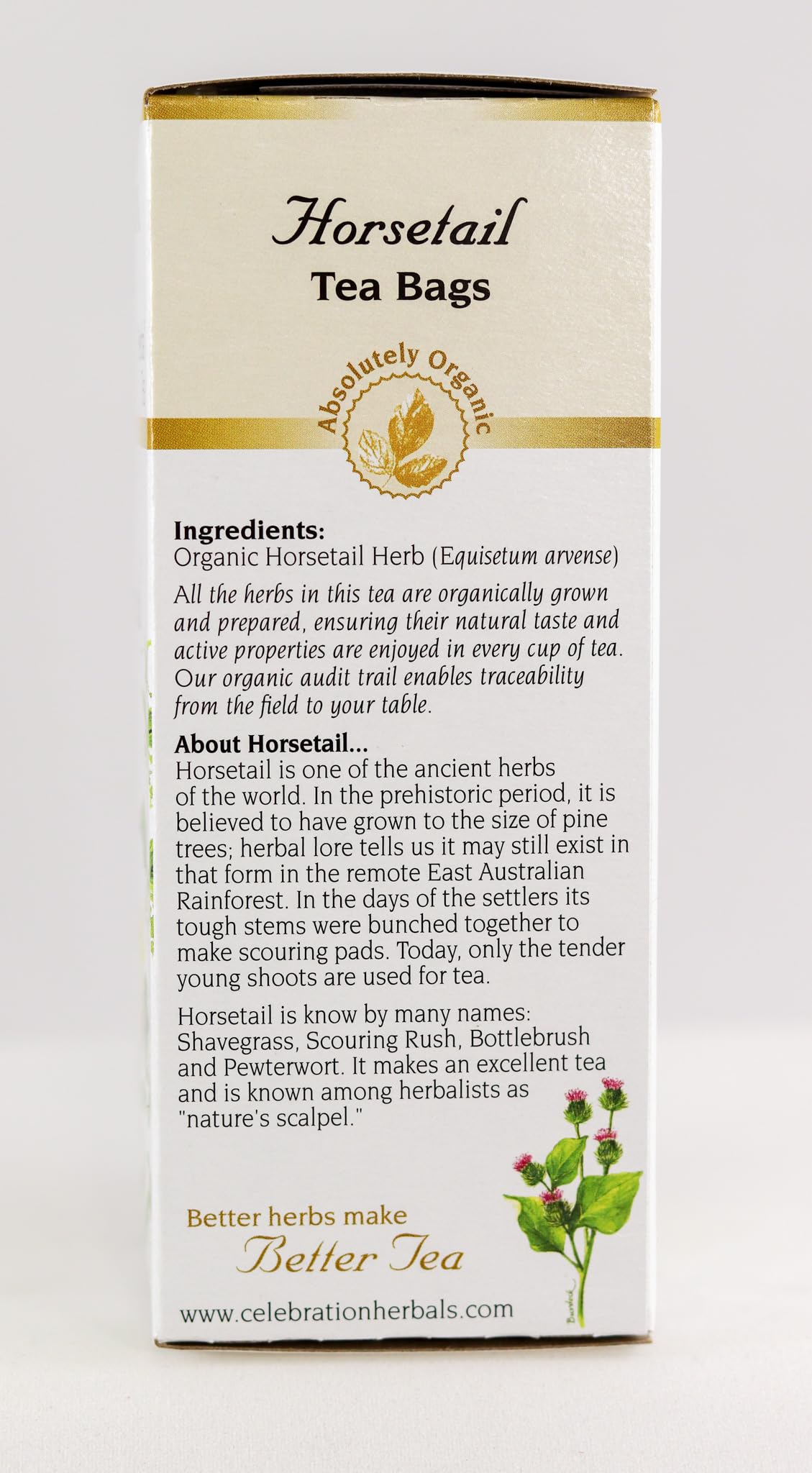 CELEBRATION HERBALS Horsetail Tea Organic 24 Bag, 1.16 0z