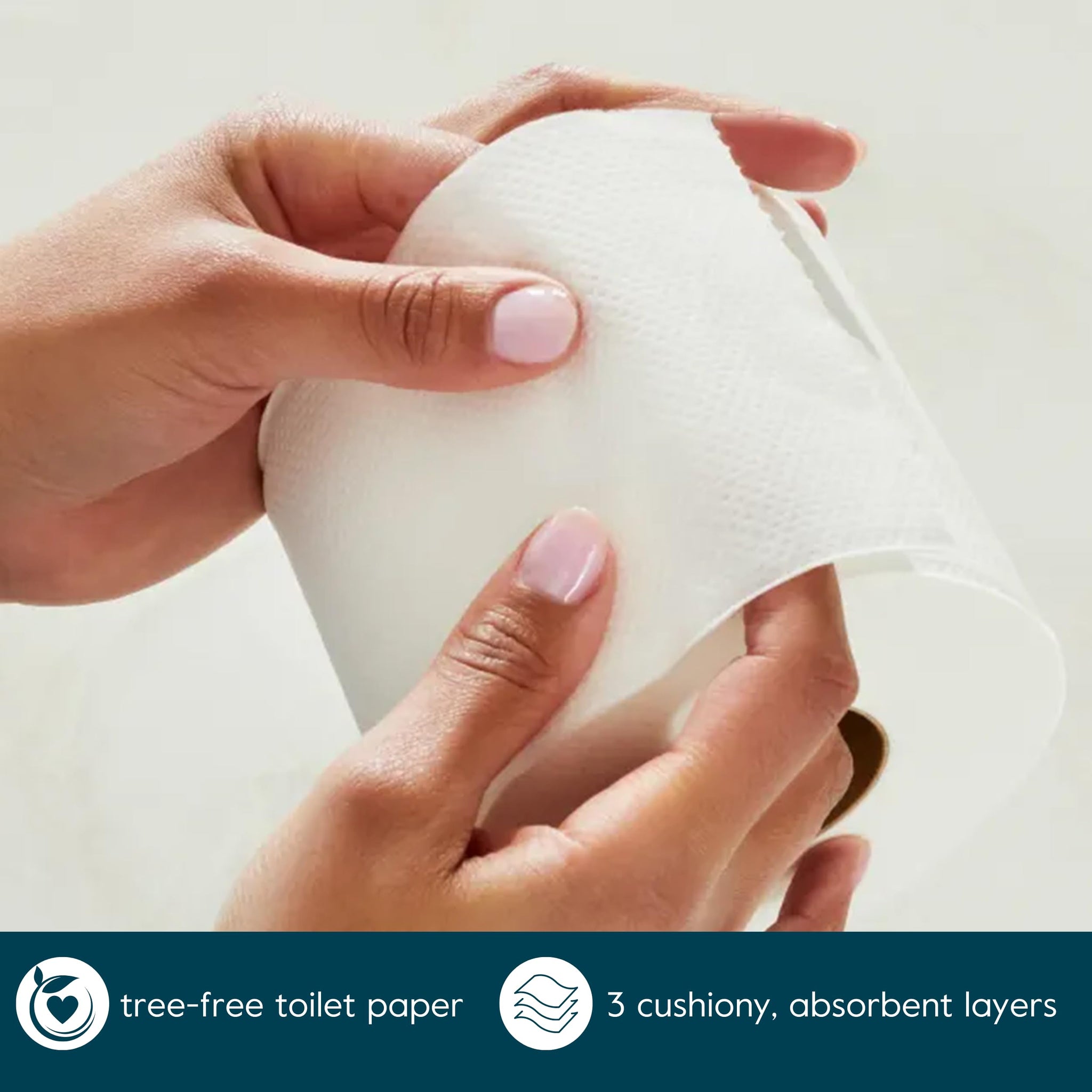 Grove Co. Bamboo Toilet Paper Tree Free & Septic Safe Bath Tissue, Ultra Soft, Durable, & Absorbent 3 Ply Sheets (1 Roll = 44.4 sq ft) Bulk Toilet
