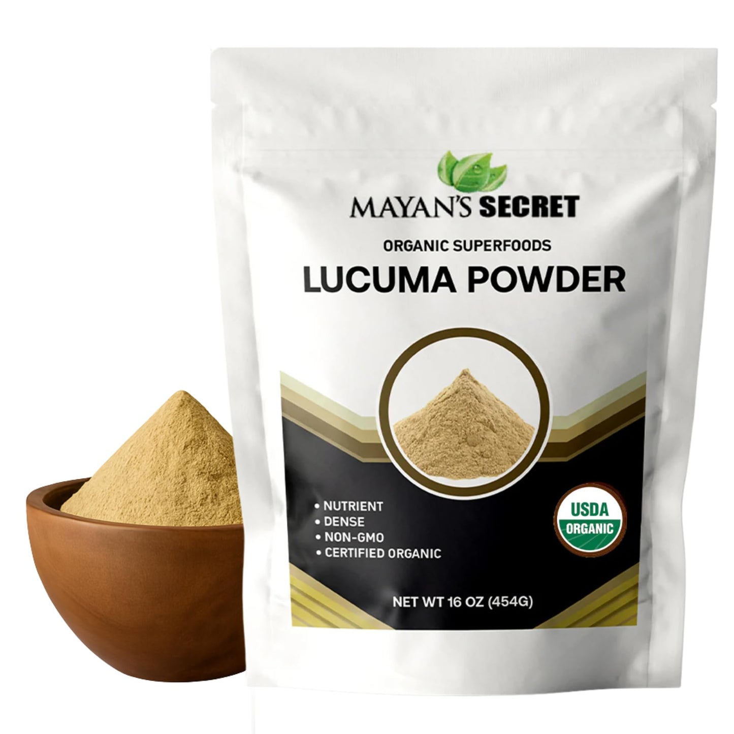 Mayan's Secret Certified Organic Lucuma Powder, 16 oz/Pack | High in nutrients
