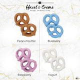 Father's Day Yogurt Pretzel Gift Basket - 4 Flavor Gourmet Pretzel Assortment - Birthday Gift - Thank You, Sympathy, Kosher
