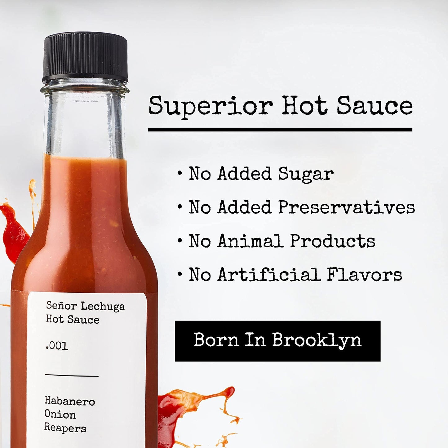 Señor Lechuga Hot Sauce - Hot Sauce Made from Carolina Reaper Peppers and Habanero Pepper - .001 Habanero, Onion, Reapers