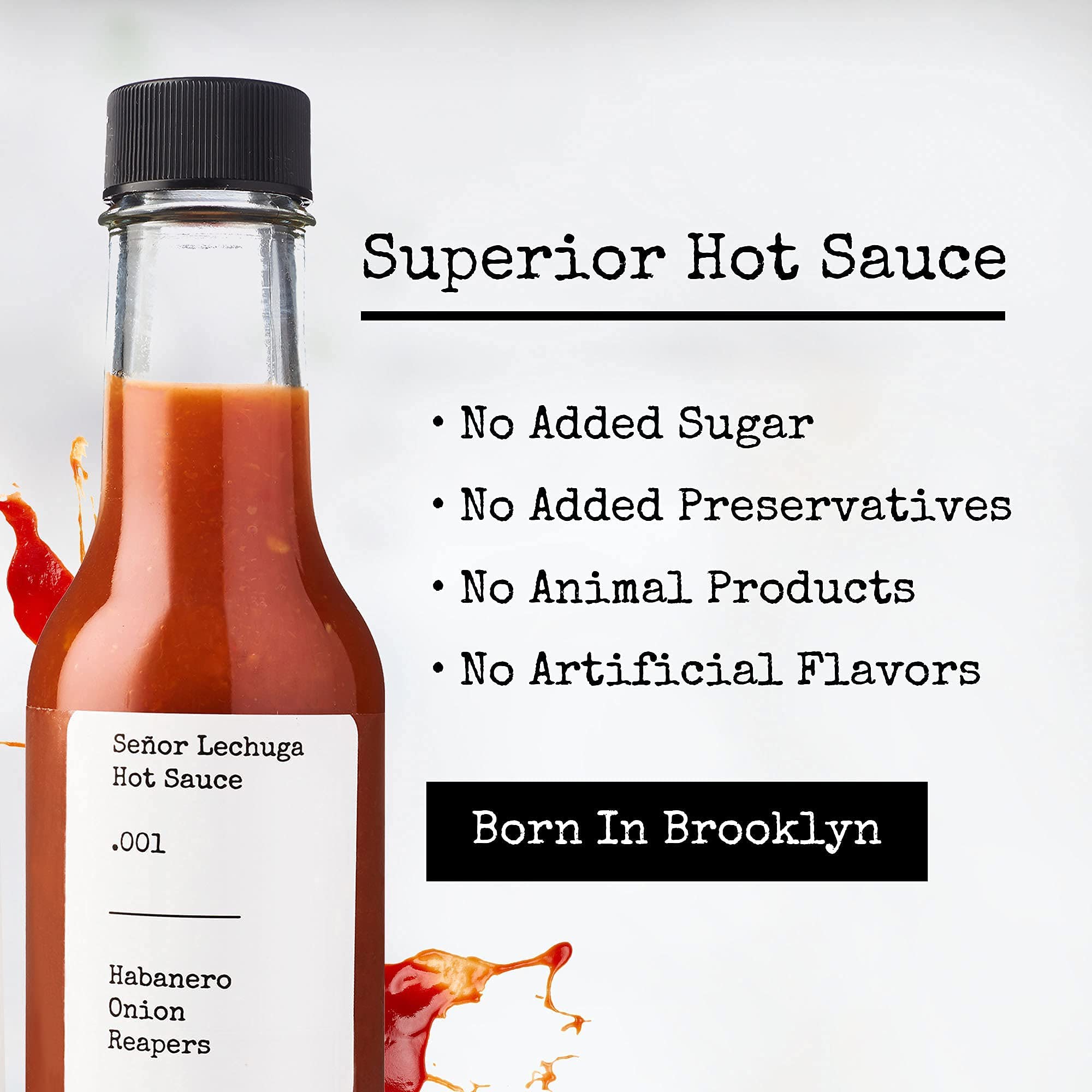 Señor Lechuga Hot Sauce - Hot Sauce Made from Carolina Reaper Peppers and Habanero Pepper - .001 Habanero, Onion, Reapers