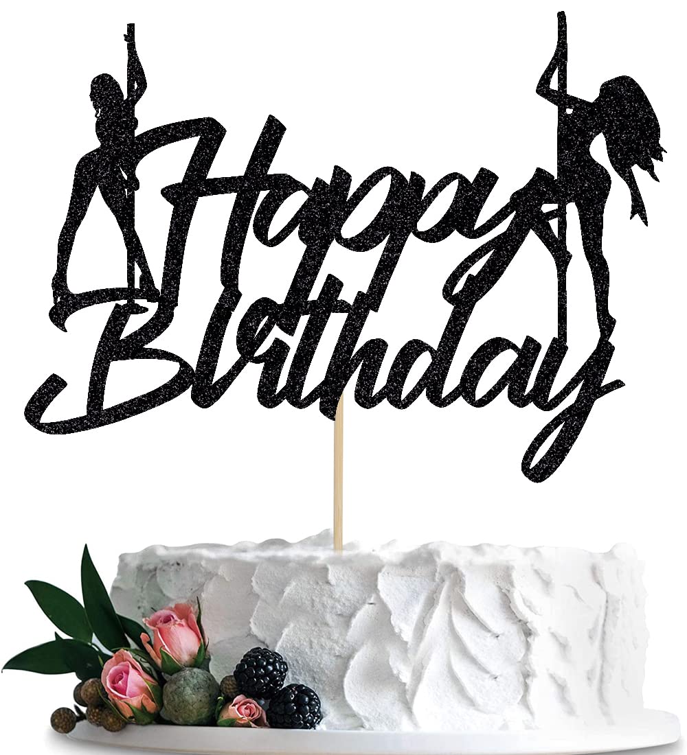 BIABISD Pole Dance Cake Topper Funny Sexy Pole Dancer Cake Decorations Perfect for Pole Dancer Party Birthday Decorations Funny Party Cake Decoration