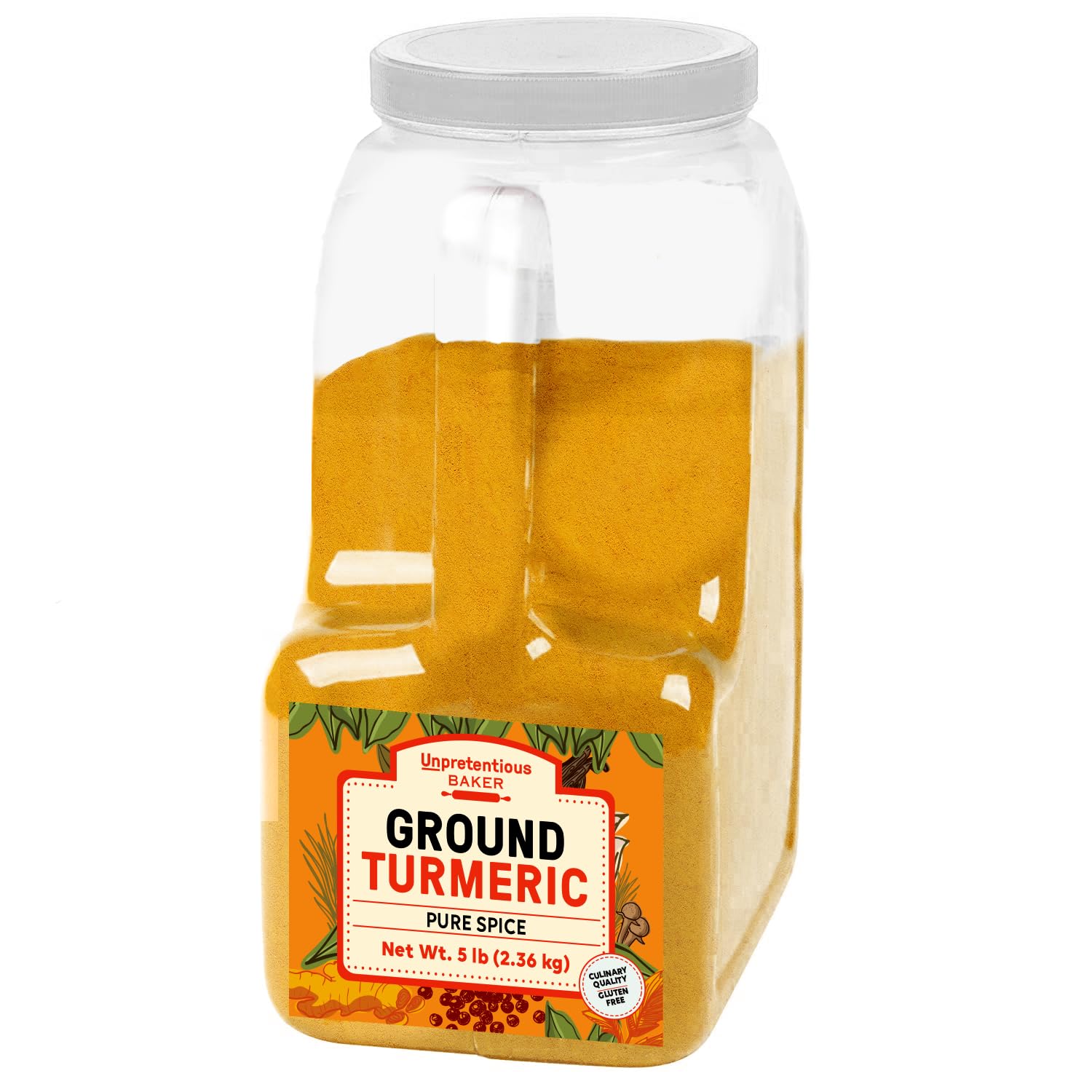 Unpretentious Turmeric Powder 5 lb, Natural, Non-GMO, Curry Powder Spice