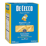 De Cecco Rigatoni No. 24 Pasta, 16 Oz, Authentic, Slow Dried, Made with Semolina and Durum Wheat, Versatile Pasta for Sauces & Recipes, Made in Italy