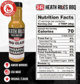 Heath Riles BBQ Pineapple Habanero BBQ Glaze - Spicy Rib Glaze with Sweet Pineapple, Rib Sauce for Pork, Chicken or Ham - 80+ BBQ Championships, 12 oz