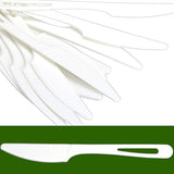 Disposable Knives Made From Non-GMO, Plant-Based, Plastic, 50 Pk. Sturdy Utensils are Certified, Compostable, Eco-Friendly Cutlery With No Wood Taste