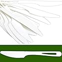 Disposable Knives Made From Non-GMO, Plant-Based, Plastic, 50 Pk. Sturdy Utensils are Certified, Compostable, Eco-Friendly Cutlery With No Wood Taste