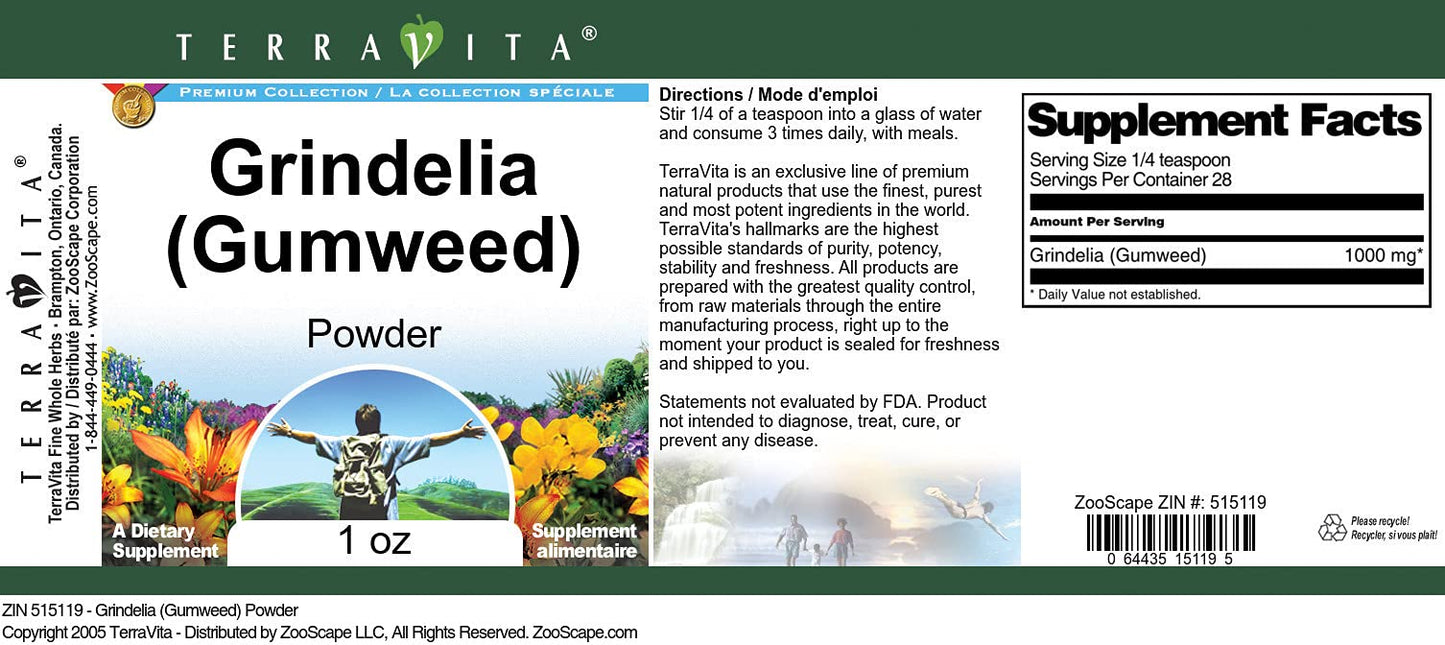 Grindelia (Gumweed) Powder (1 oz, ZIN: 515119) - 3 Pack