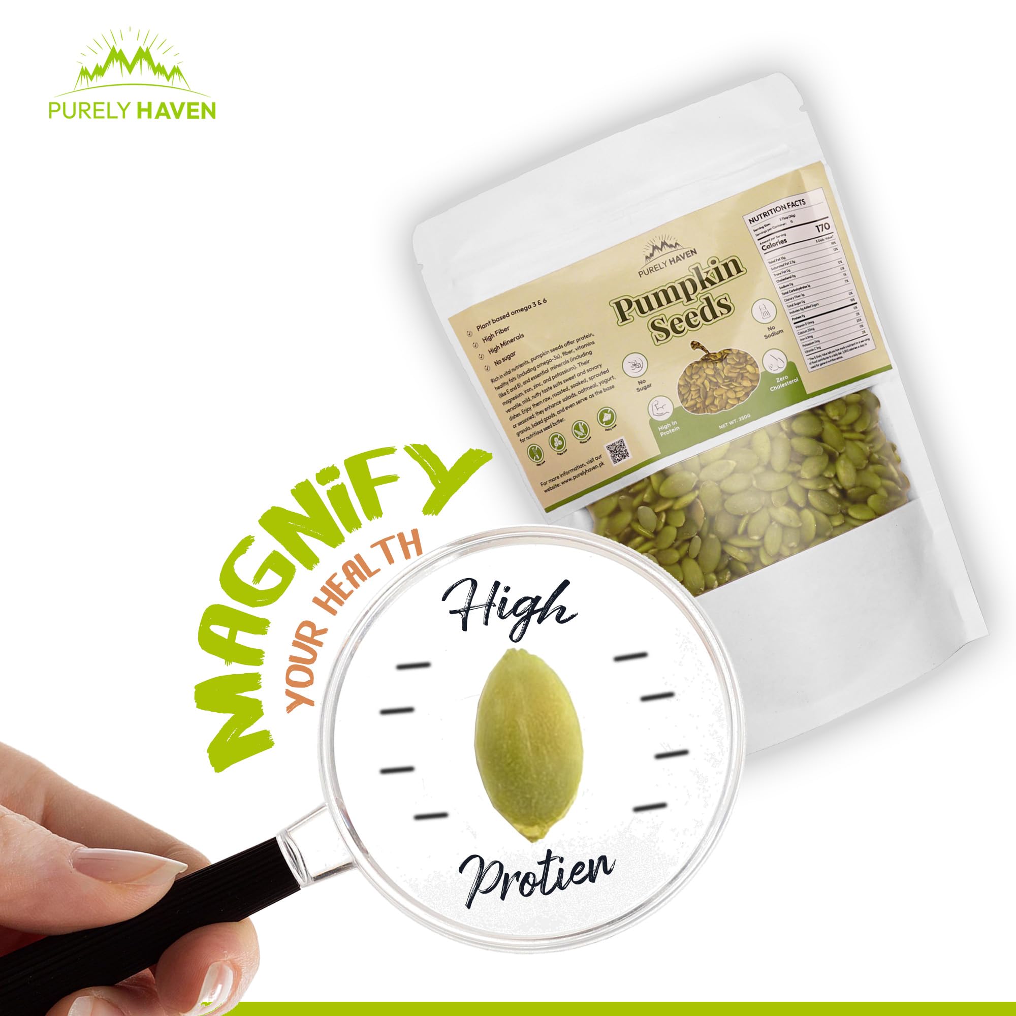 Organic Raw Pumpkin Seeds (Pepitas) - 100% Natural Pumpkin Seeds to Eat, High in Protein, Zinc & Magnesium - Vegan, Keto Friendly Superfood Snack