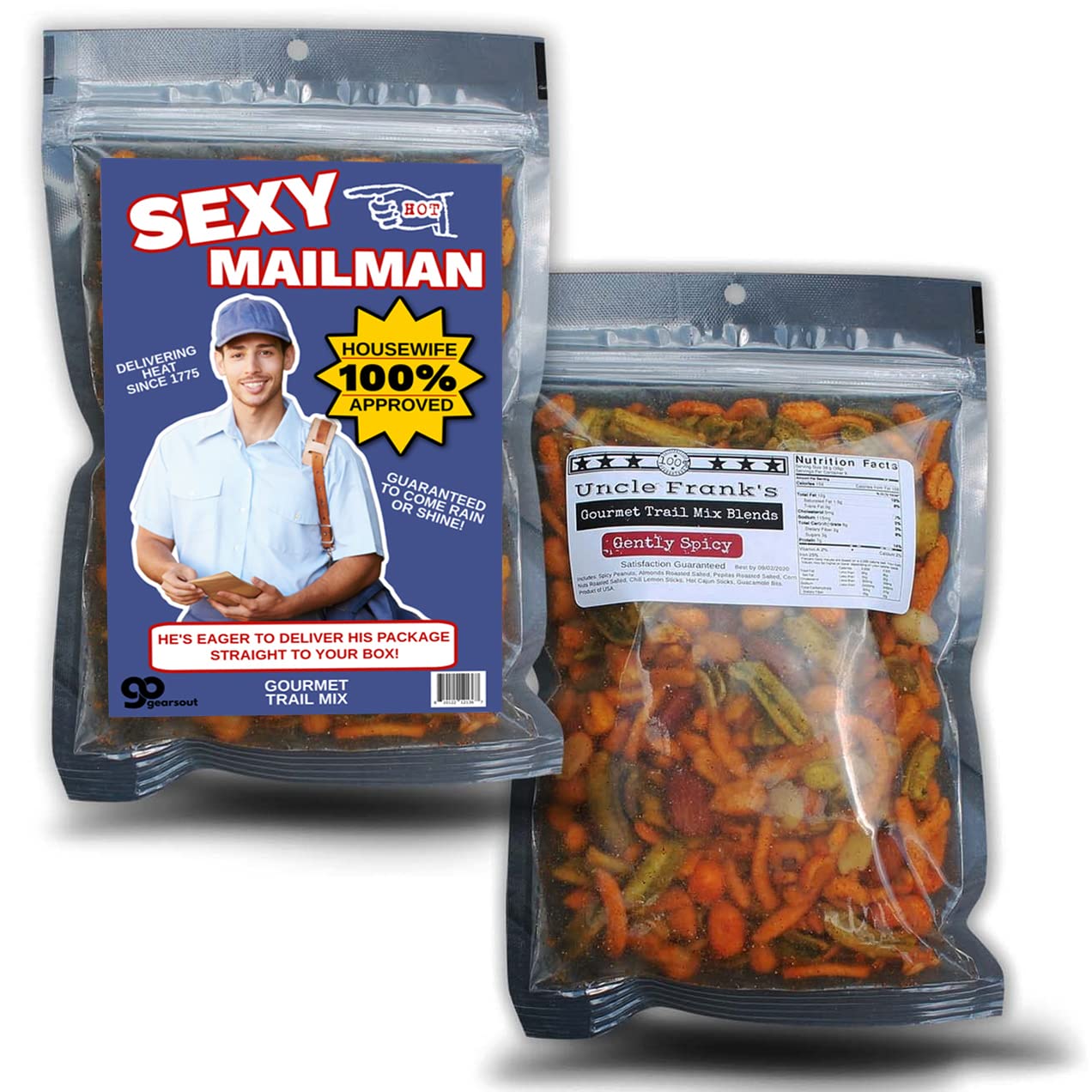 Sexy Mailman Trail Mix - Gourmet Spicy Snack Blend for Women - Funny Gag Gifts for Adults Stocking Stuffers - Package Delivery WAHM SAHM Gifts