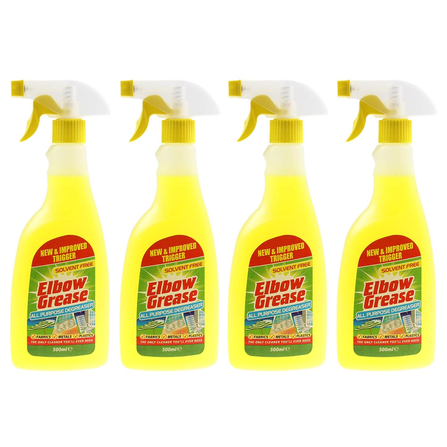 Elbow Grease 4X500ml All Purpose Kitchen Laundry Household Degreaser Cleaner Spray by Unknown