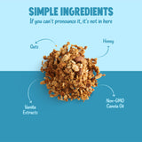 Kellys Four Plus Granola Cereal | Vanilla Almond Healthy Granola for Yogurt | Hand Made Snacks for Breakfast - 12 oz